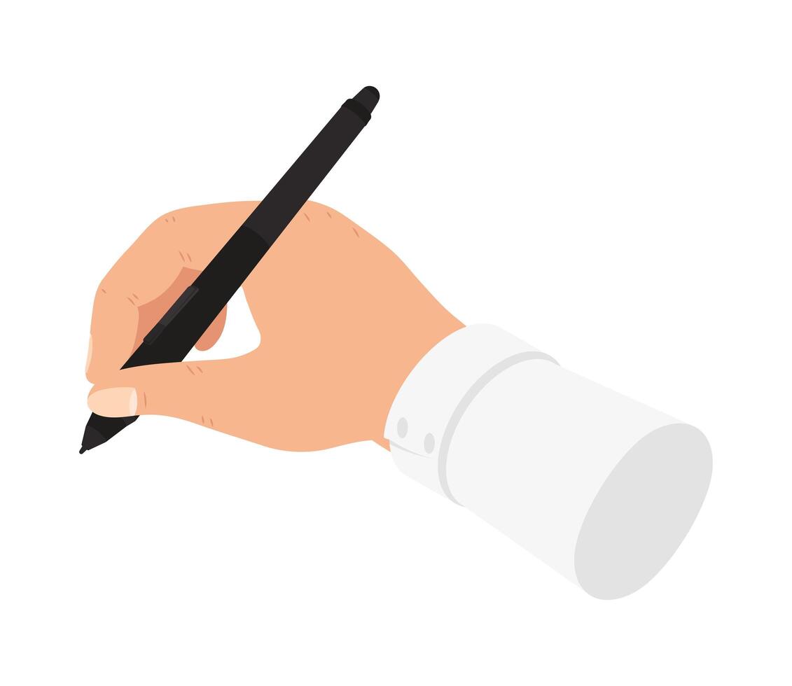 hand human writing vector