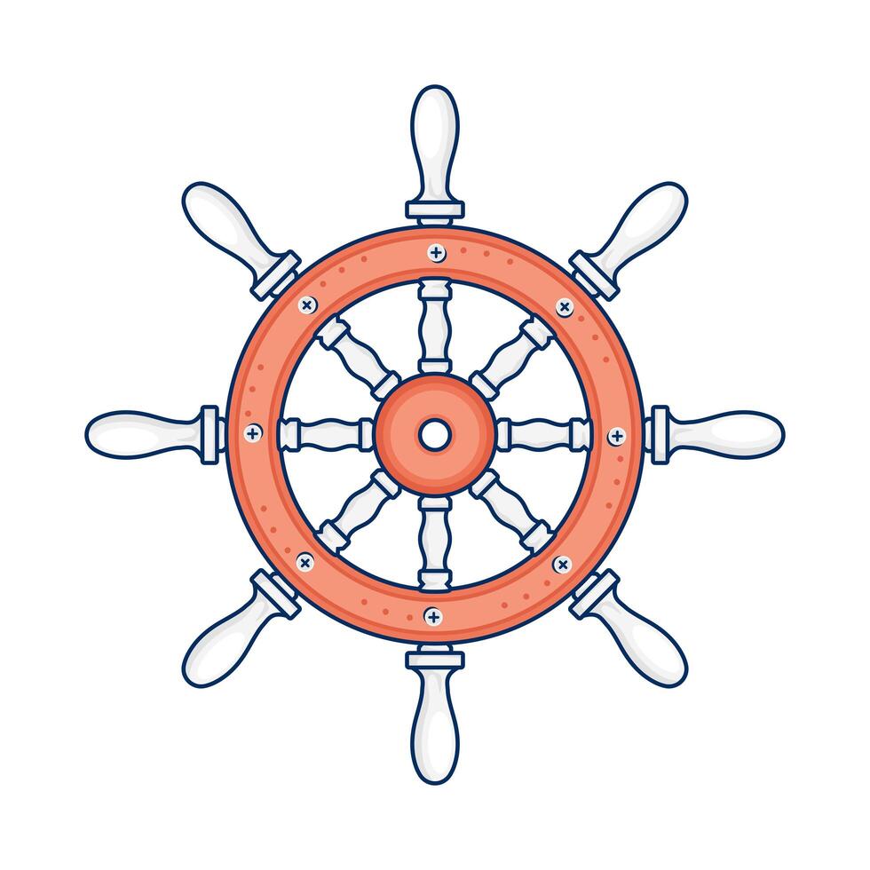 nautical ship rudder vector