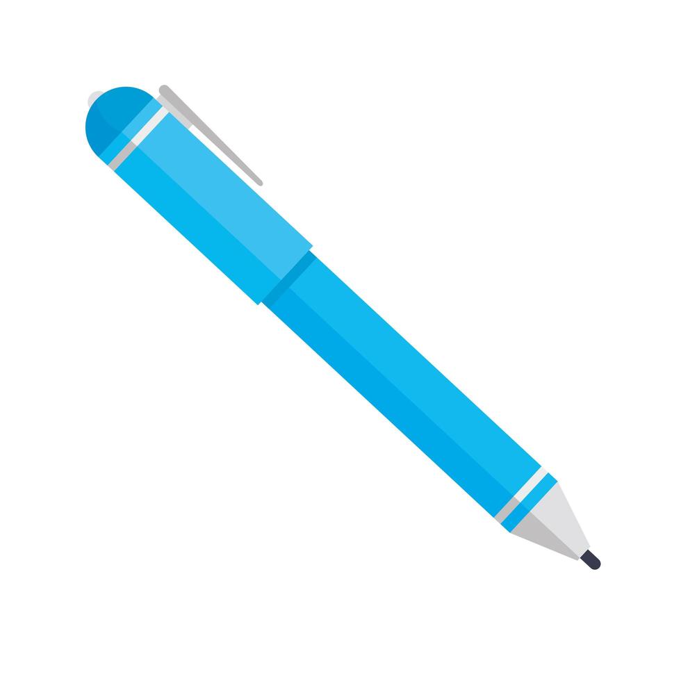 tinta de pluma azul vector