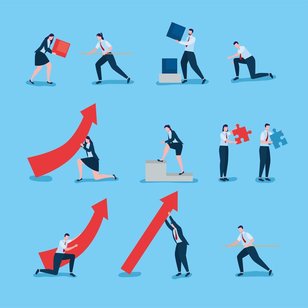business people scenes vector