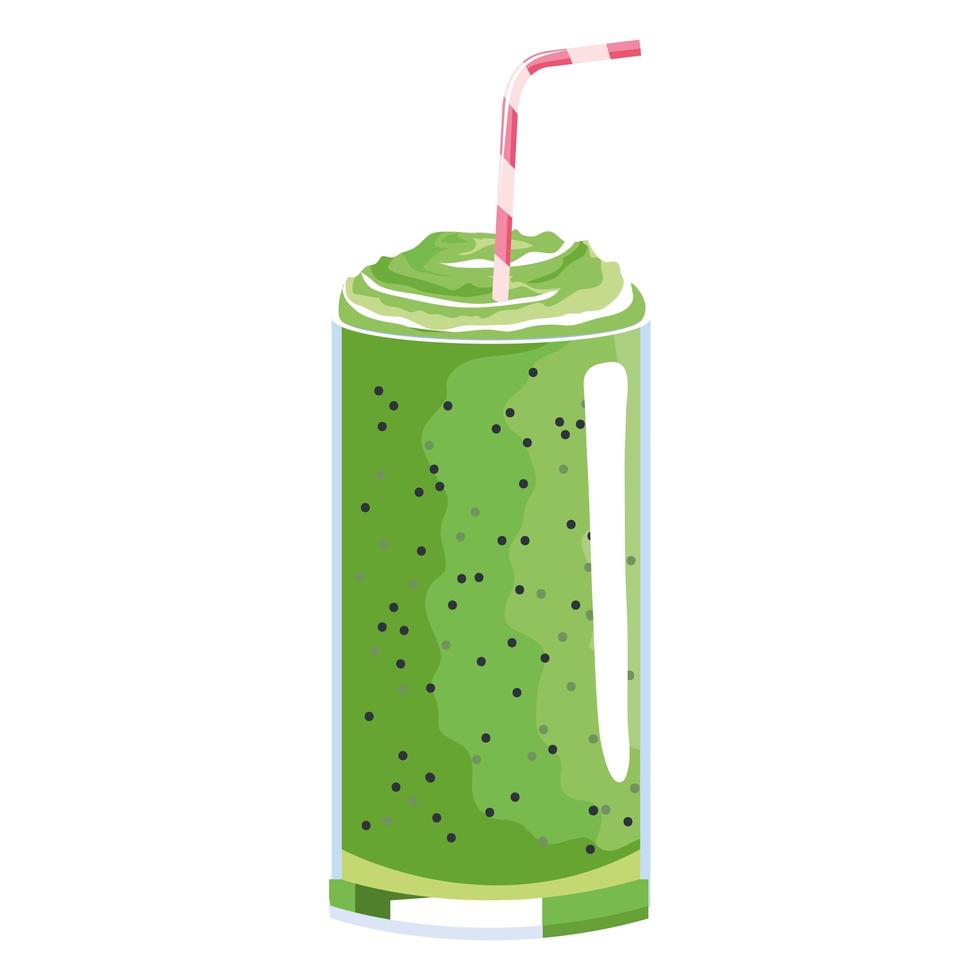 batido verde fresco vector