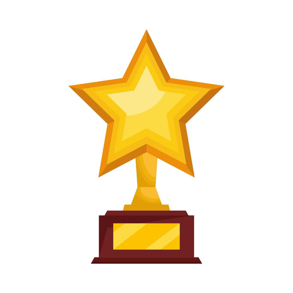 golden trophy award vector
