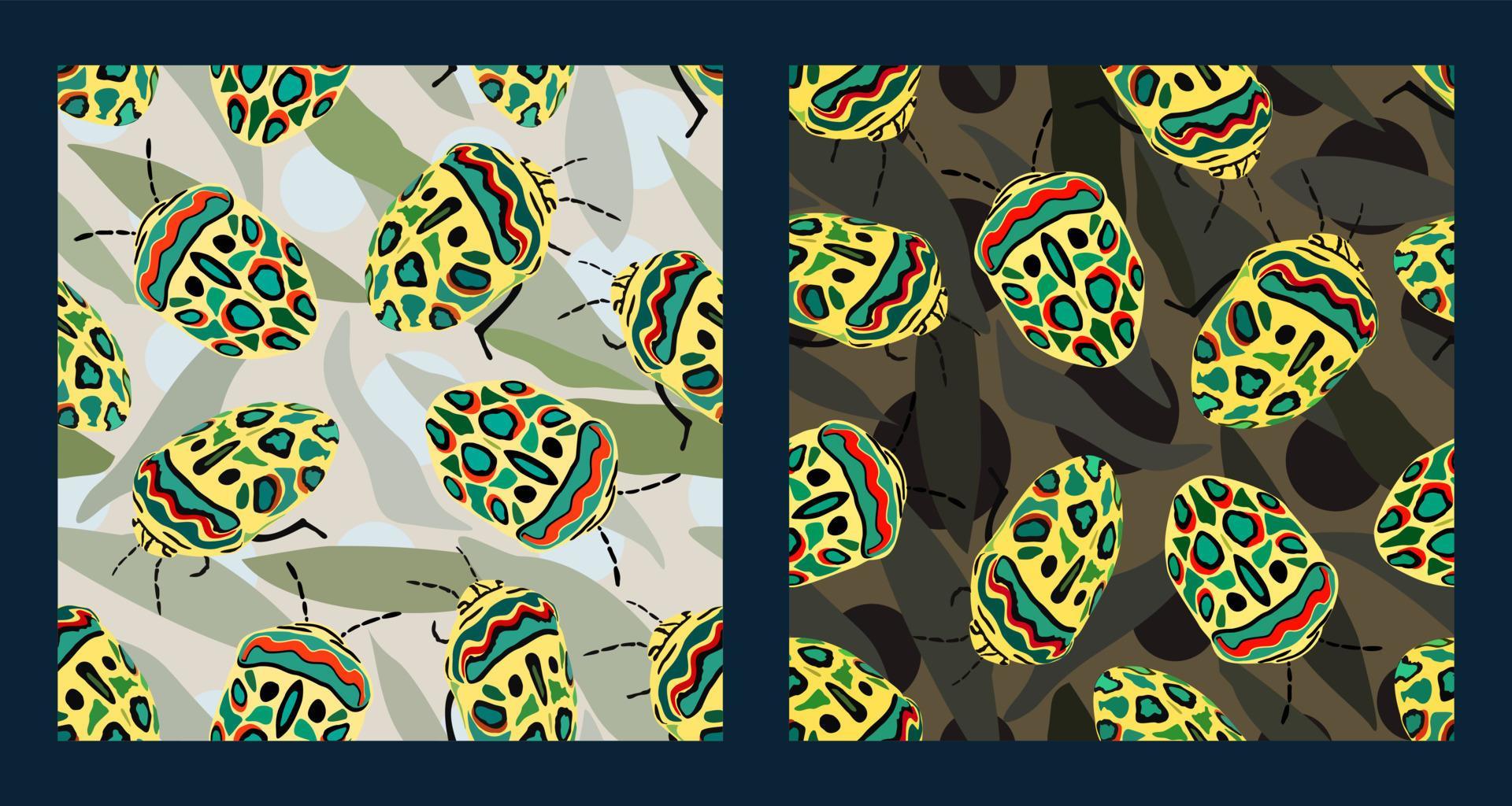 Picasso Bug Pattern Picasso bug pattern set. 6043539 Vector Art at Vecteezy