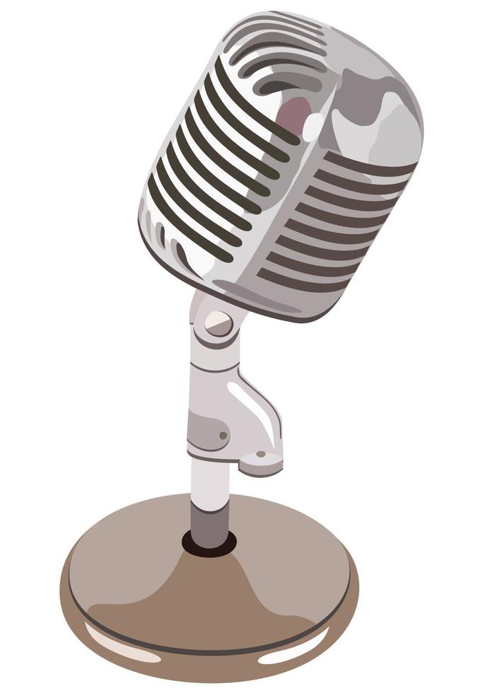 Microphone. Podcast concept. vector