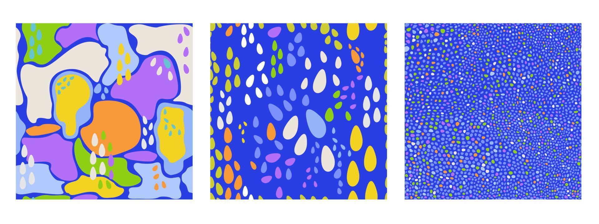 Blue abstract patterns vector