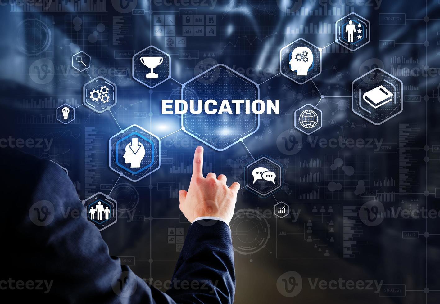 E-learning Education Webinar Online Courses concept photo