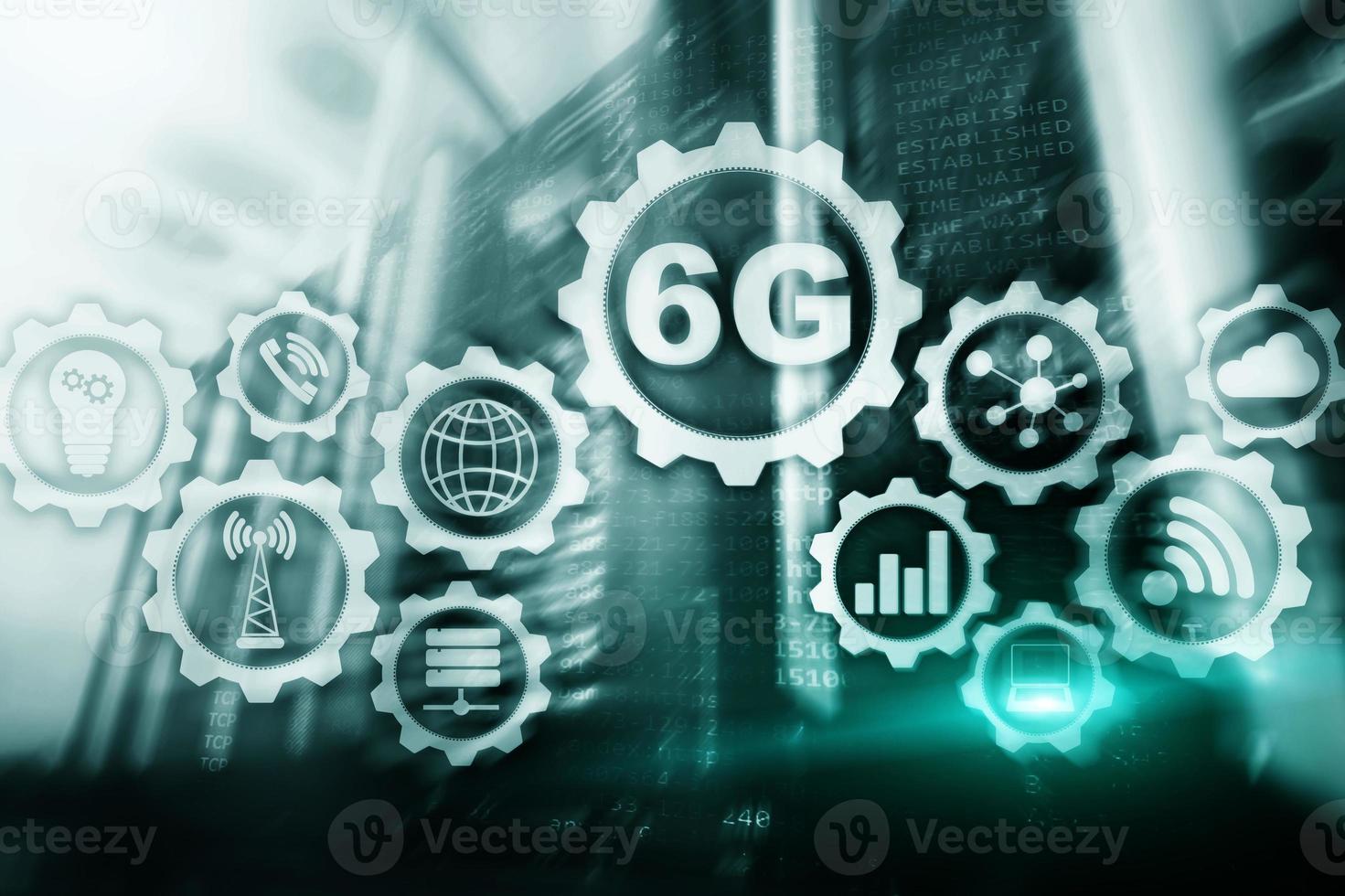 Future Communications Fast Technology. 6G Network Connection Concept. High Speed Mobile Wireless Technology photo