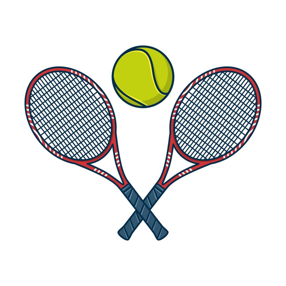 Set of tennis logos, emblems, badges, labels and design elements vector