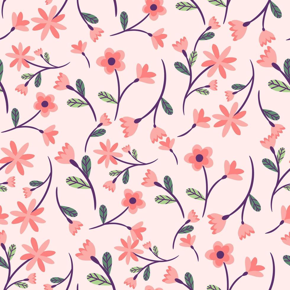 Beautiful Abstract Floral Seamless Pattern vector