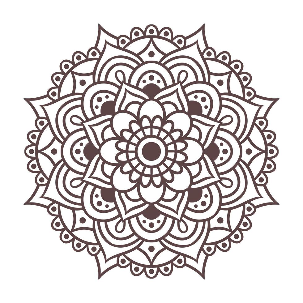 patrón de ornamento redondo de mandala étnico vector