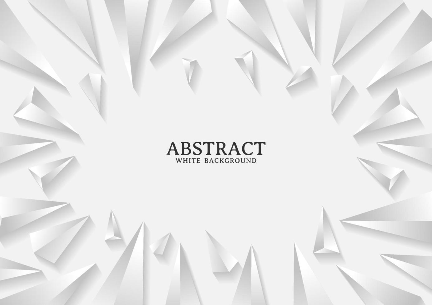 Abstract modern white and grey chaotic polygonal background vector