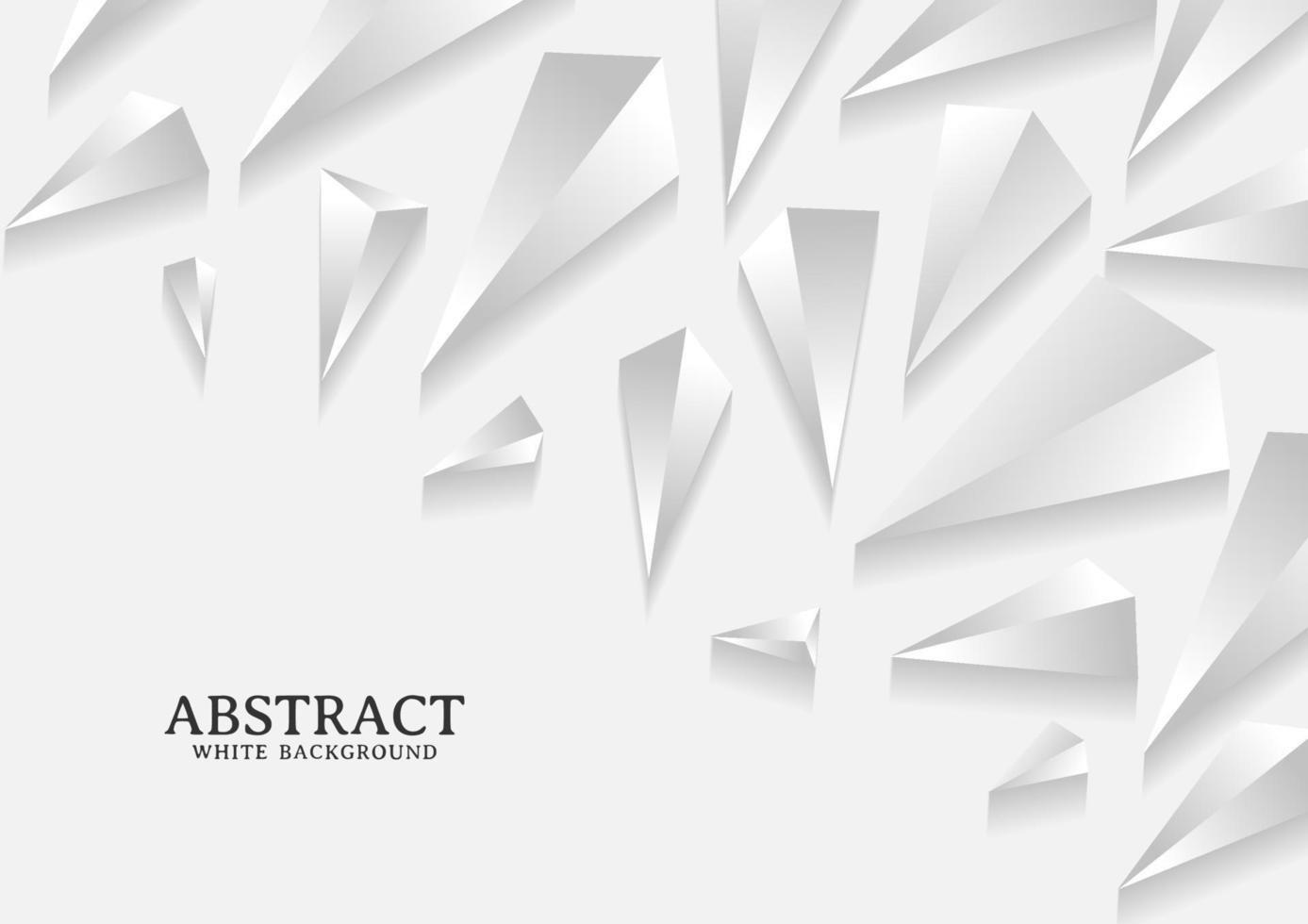 Abstract modern white and grey chaotic polygonal background vector