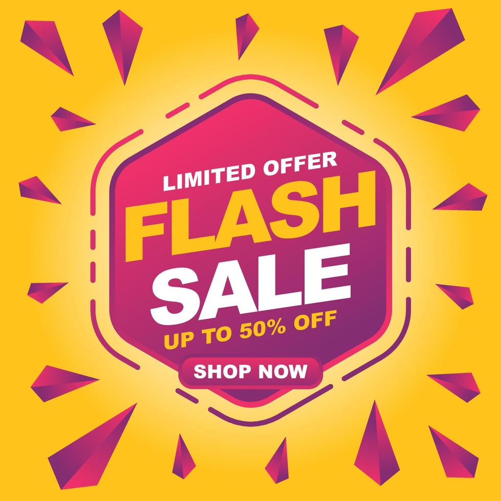 Sale discount banner template promotion vector