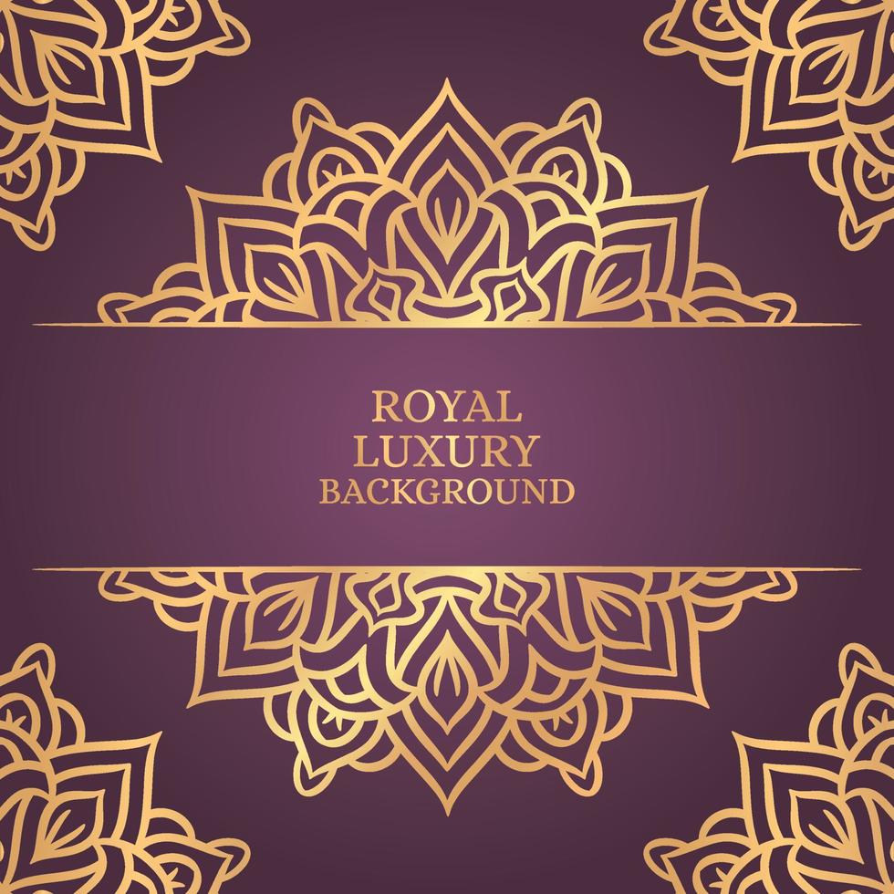 Royal luxury mandala background with golden arabesque vector