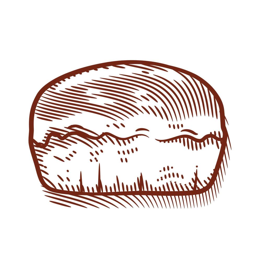 dibujado a mano pan y panadería vector ilustración línea arte