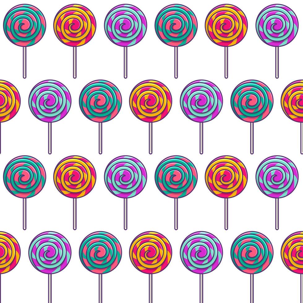 Lollipops Seamless Pattern vector