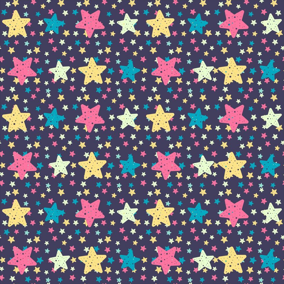 Hand Drawn Stars Seamless Pattern vector