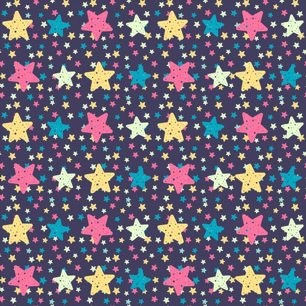 Hand Drawn Stars Seamless Pattern vector