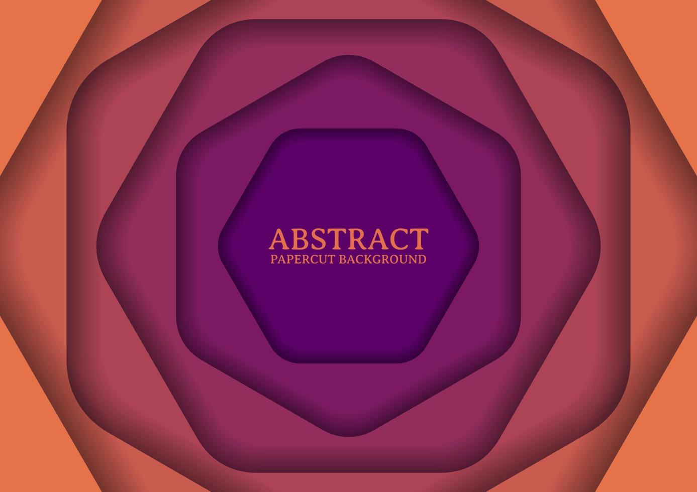 Fondo de diseño de corte de papel hexagonal abstracto con capa superpuesta vector