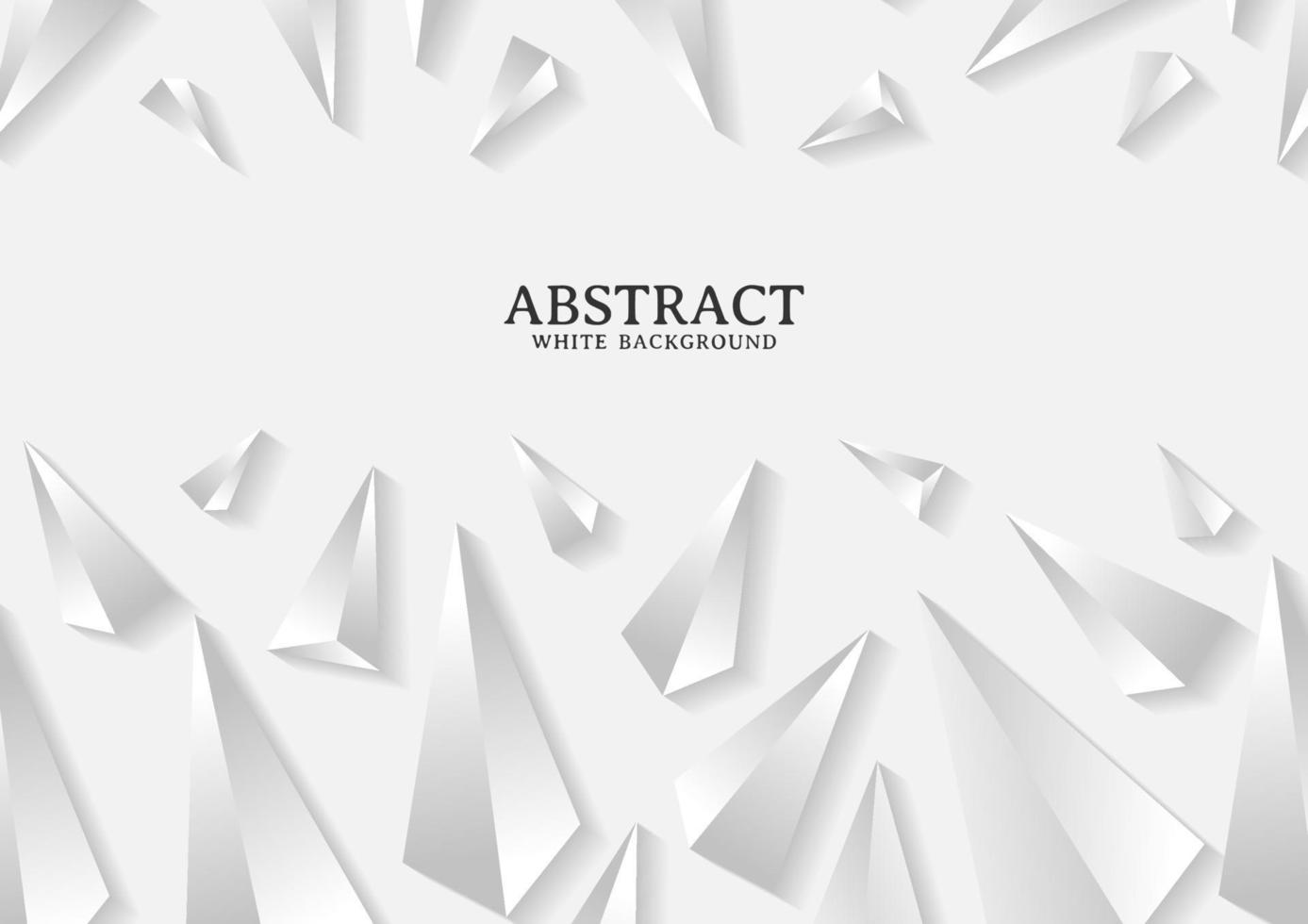 Abstract modern white and grey chaotic polygonal background vector