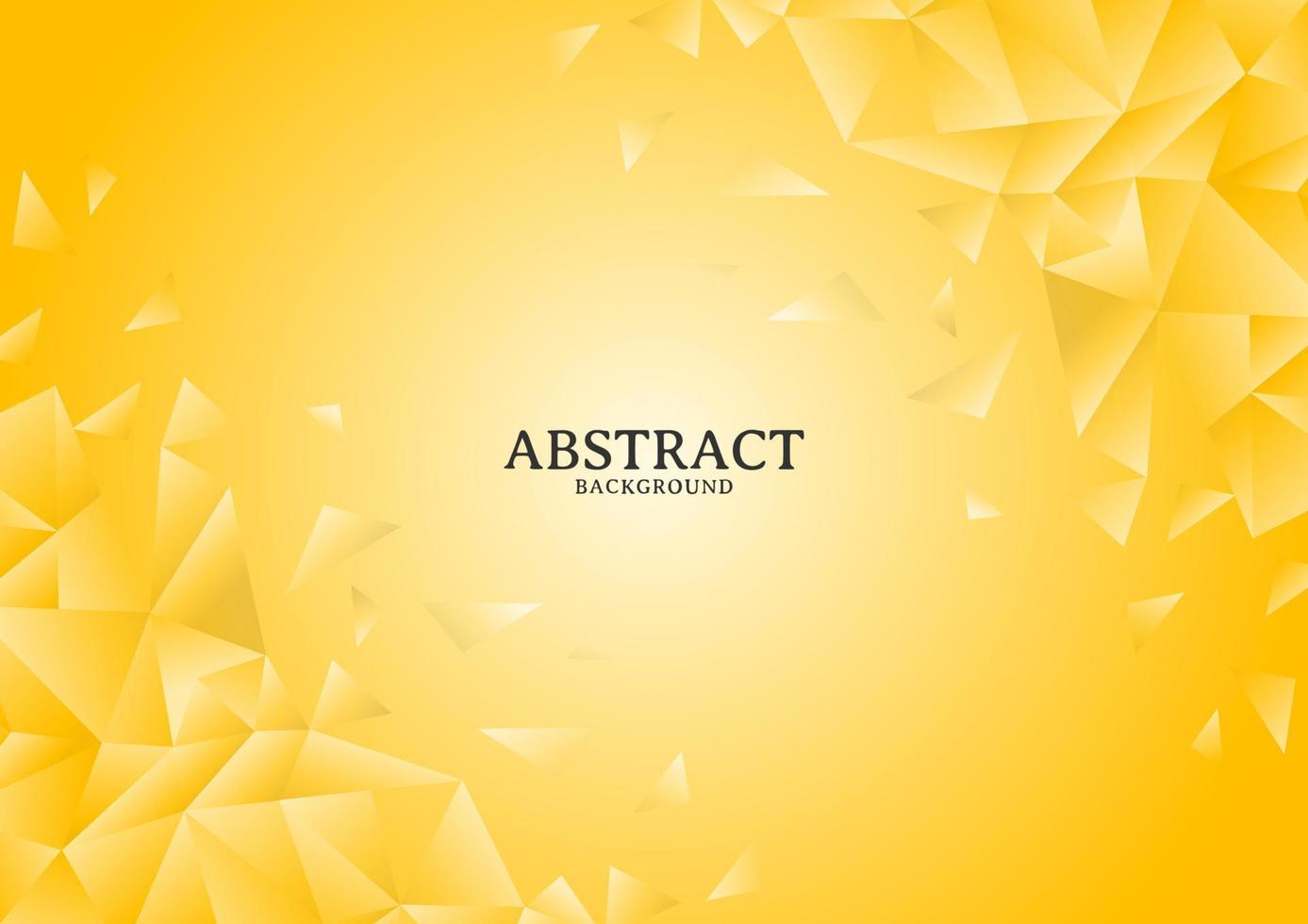 Abstract modern yellow chaotic polygonal background design vector