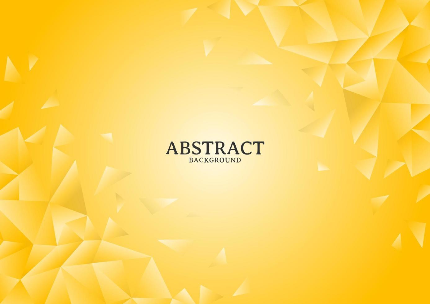 Abstract modern yellow chaotic polygonal background design vector