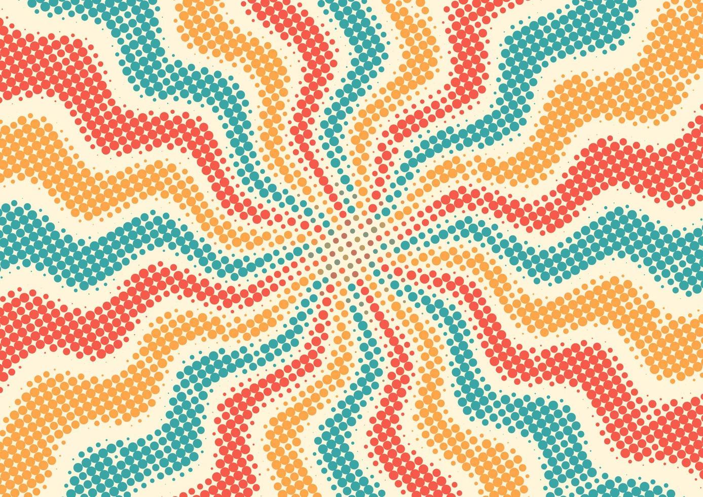 Vintage retro colorful with halftone dots background vector