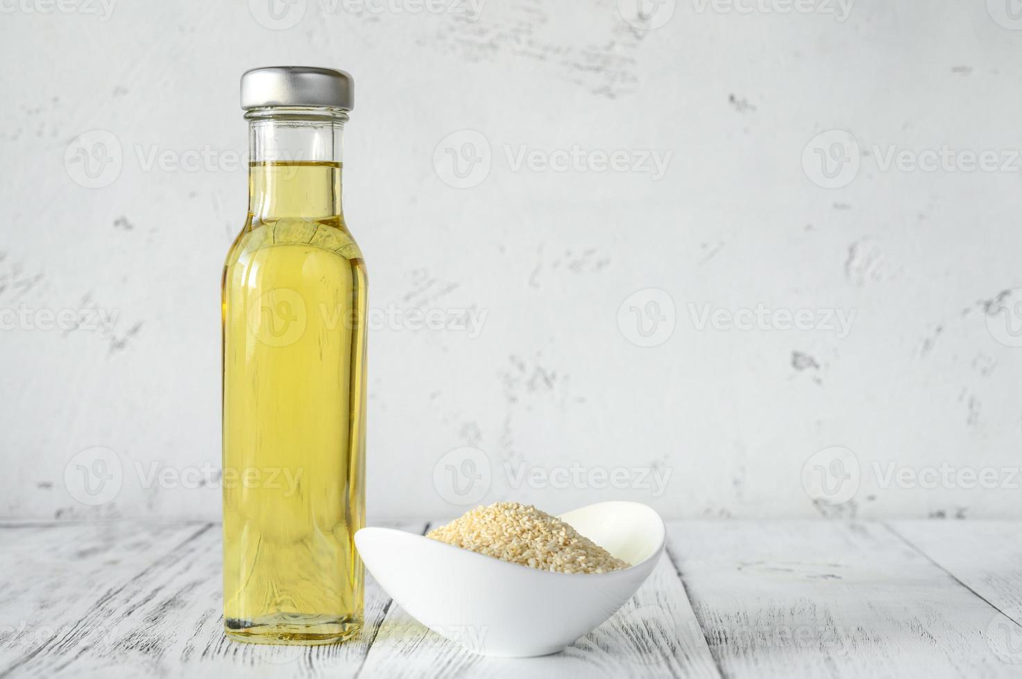 Bottle of sesame oil photo