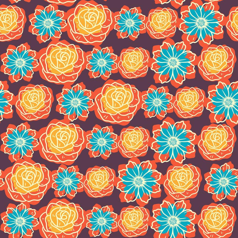 Abstract Floral Seamless Pattern Background vector