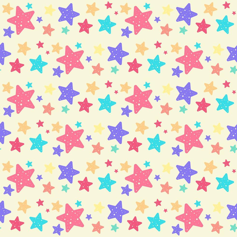 Hand Drawn Stars Seamless Pattern vector