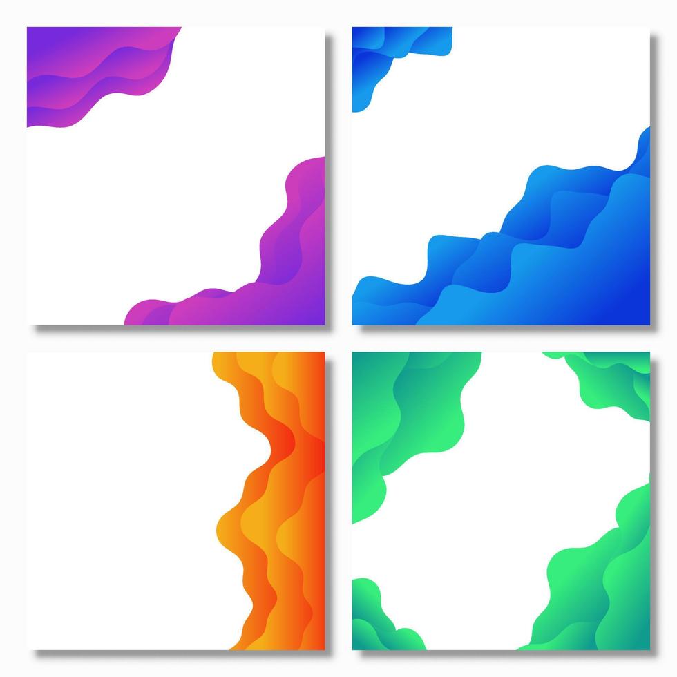 Modern Fluid Gradient Colors Abstract Background Collection vector