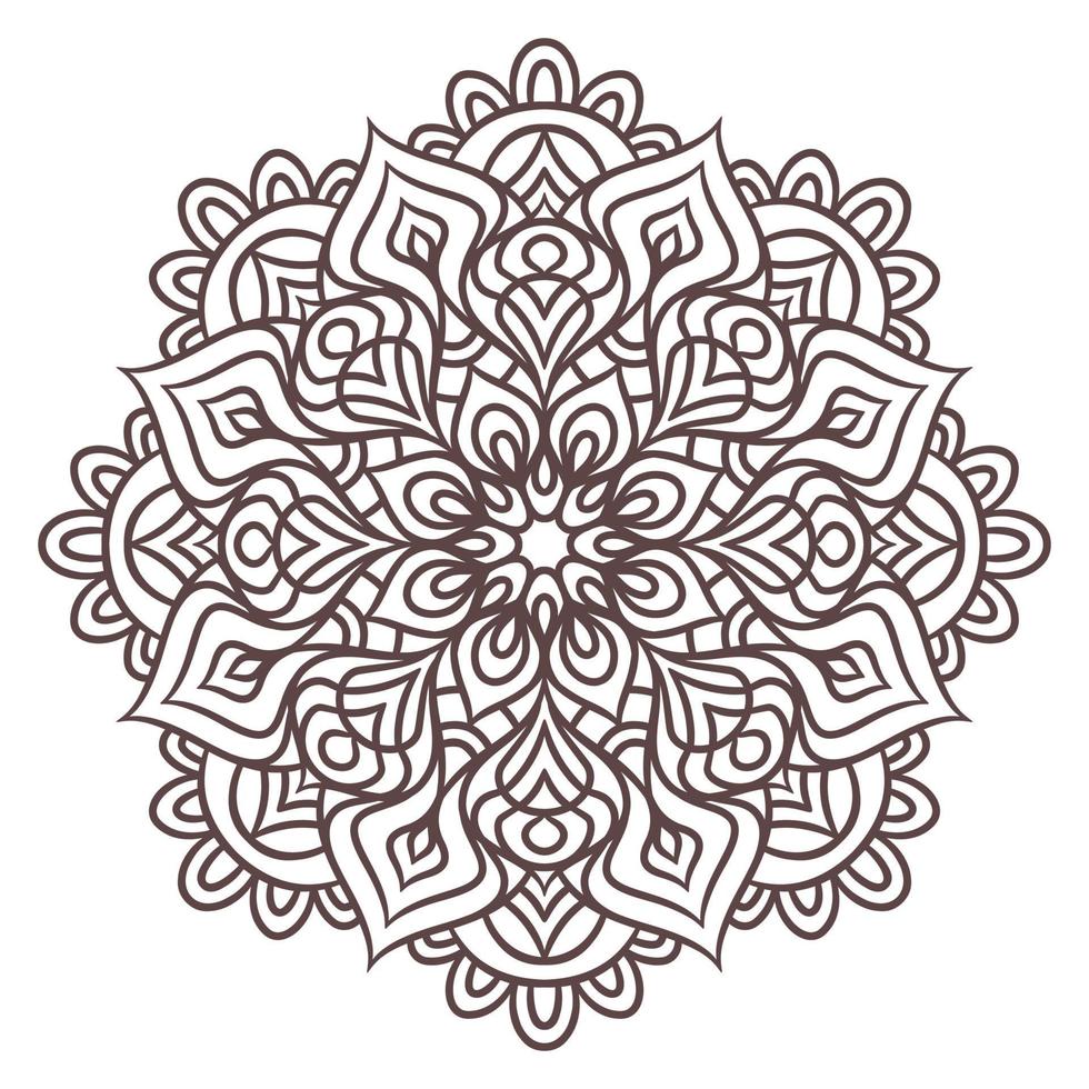 patrón de ornamento redondo de mandala étnico vector