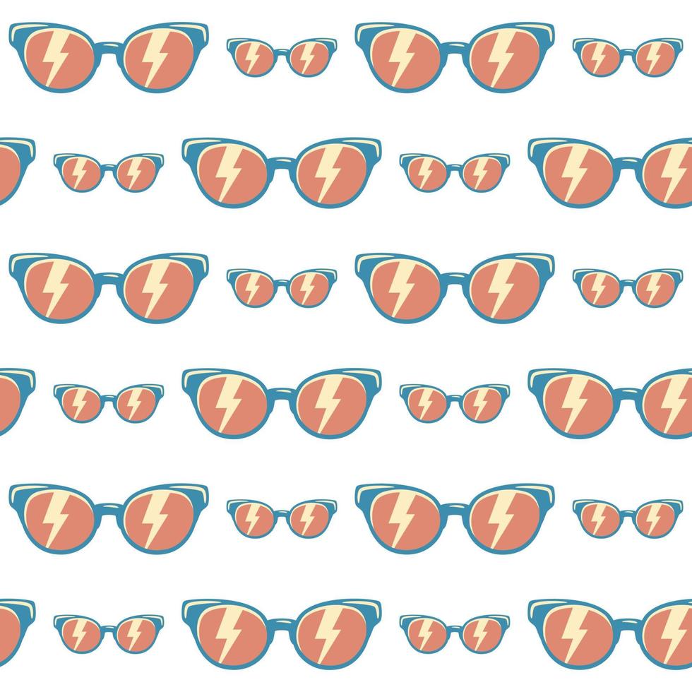 Seamless pattern background sunglasses with color vector
