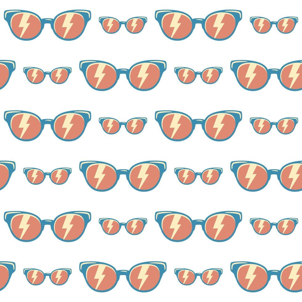 Seamless pattern background sunglasses with color vector