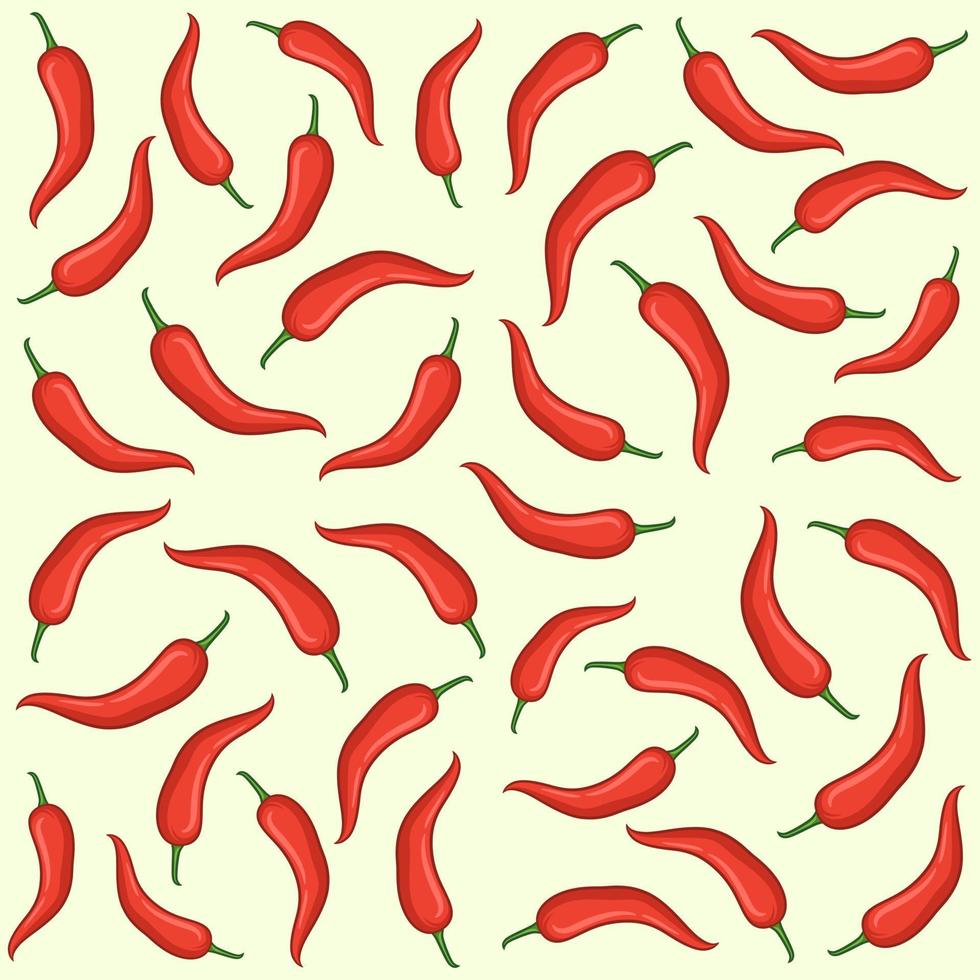 Red chili hand drawn vector seamless pattern 6045139 Vector Art at Vecteezy