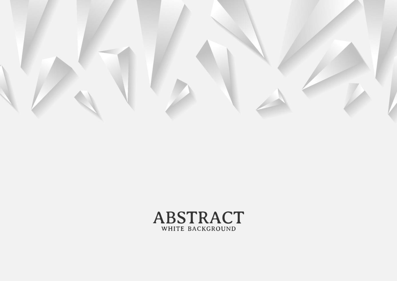 Abstract modern white and grey chaotic polygonal background vector