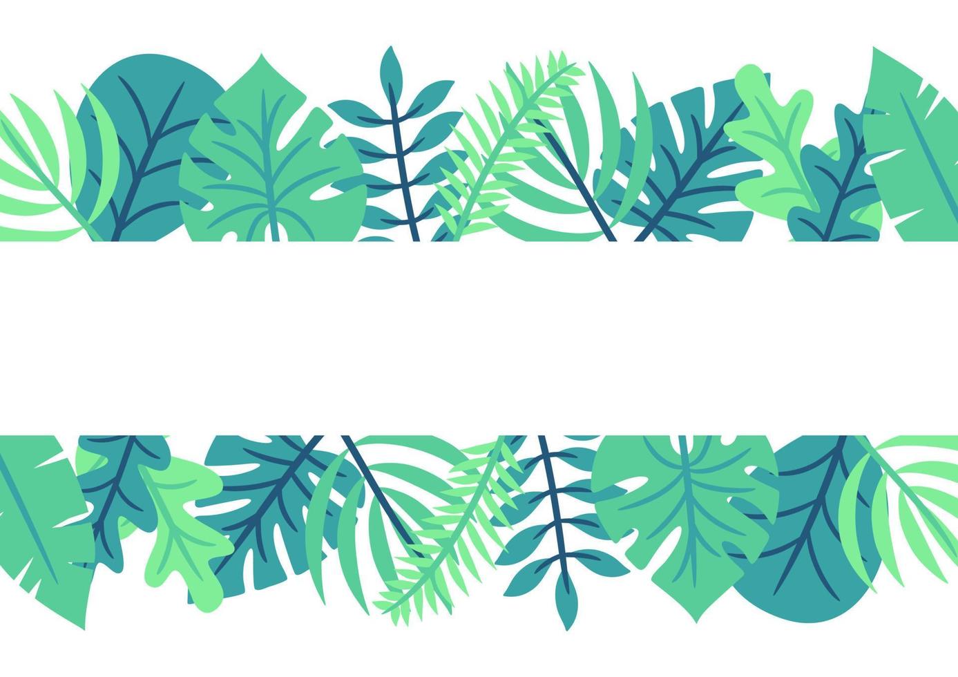 Modern tropical leaves background design vector