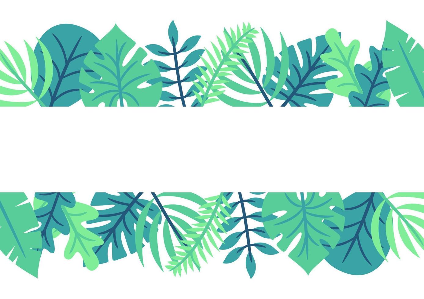 Modern tropical leaves background design vector