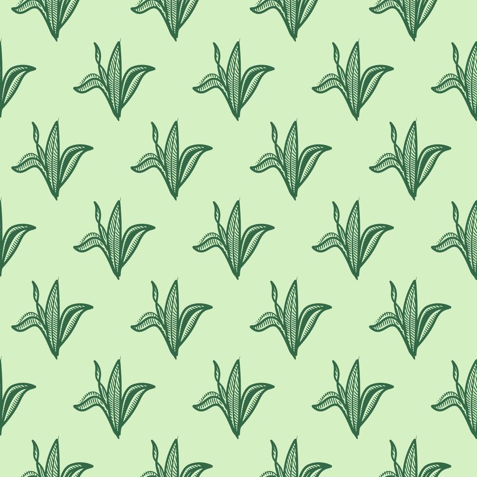 Botanical floral leaves seamless pattern. Floral pattern, Green leaves vector