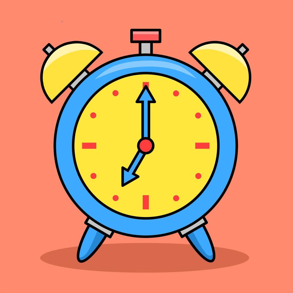 Alarm clock vector with outline