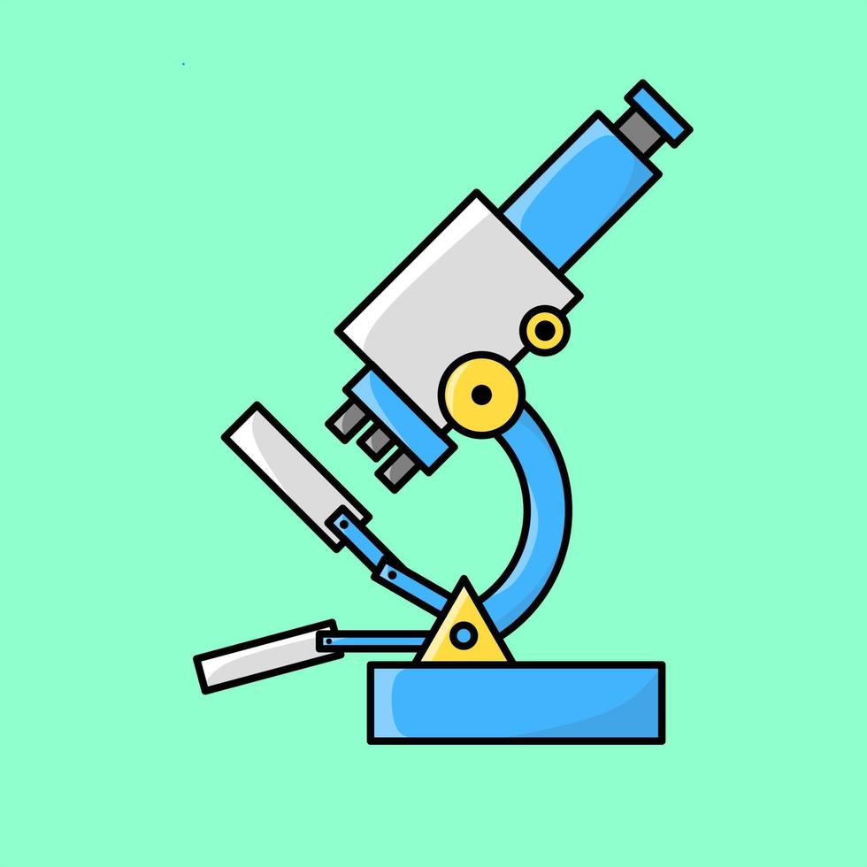 Microscope vector with outline