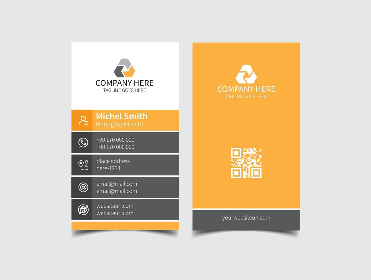 Corporate Business Card printable vector