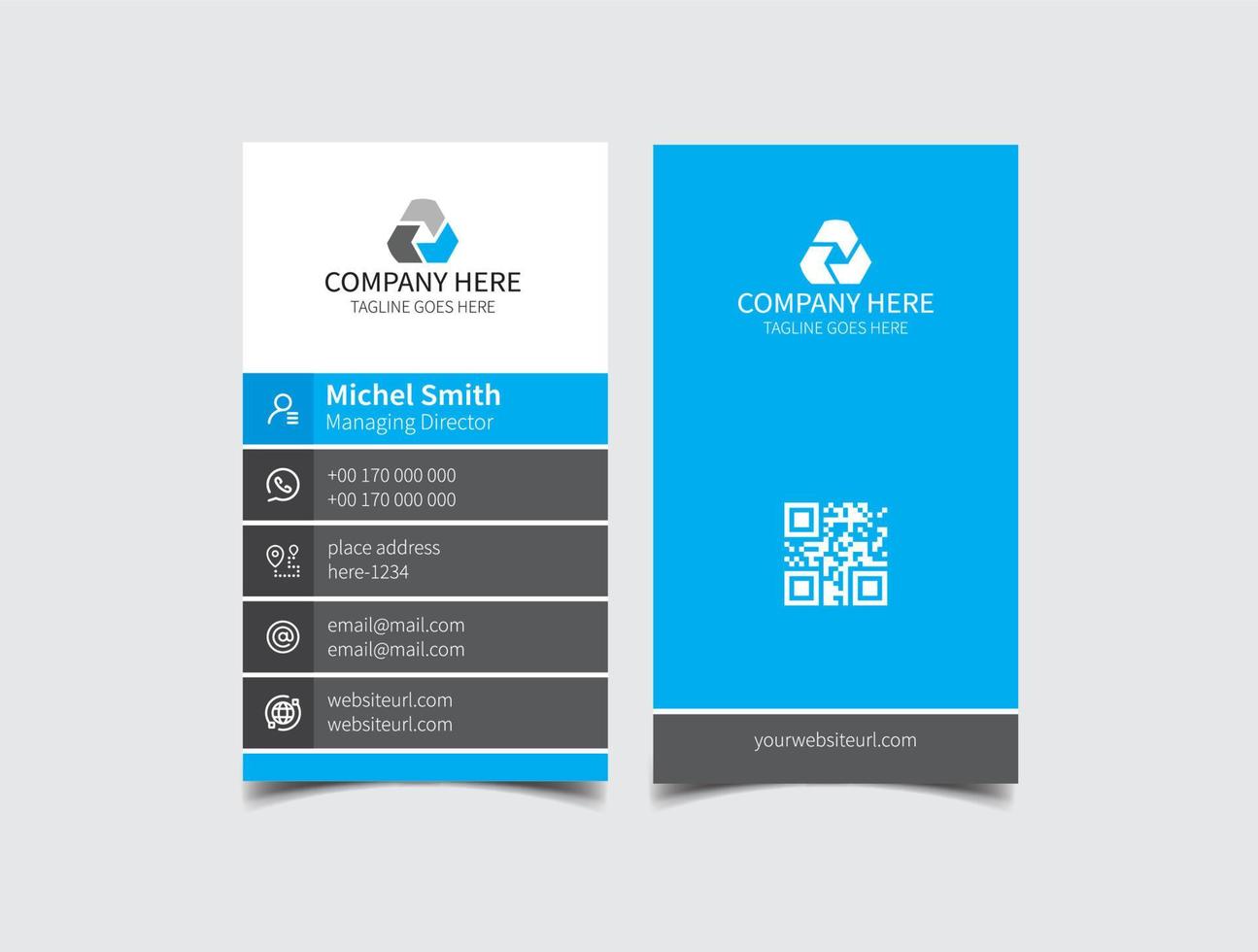 Corporate Business Card printable vector
