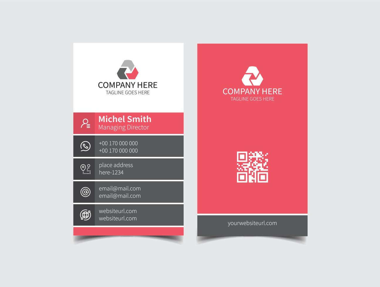 Corporate Business Card printable vector