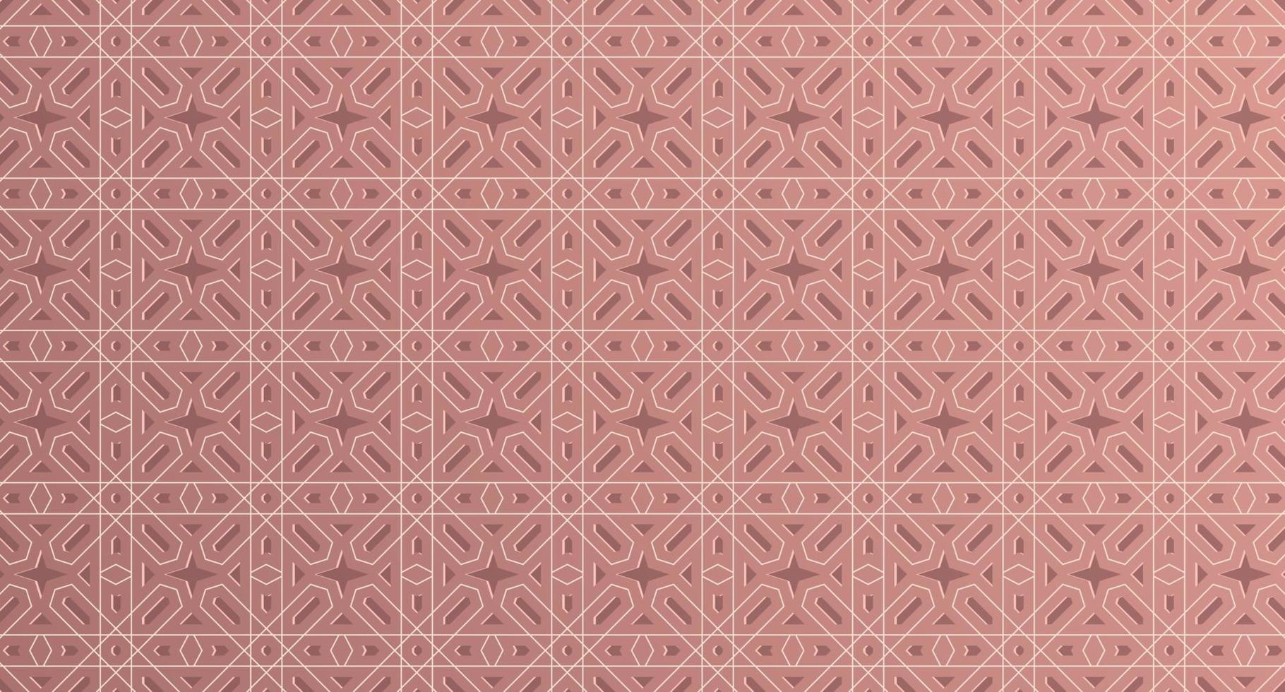 Arabic pattern background. Islamic ornament vector. Geometric 3d shape. Texture arabian traditional motif vector