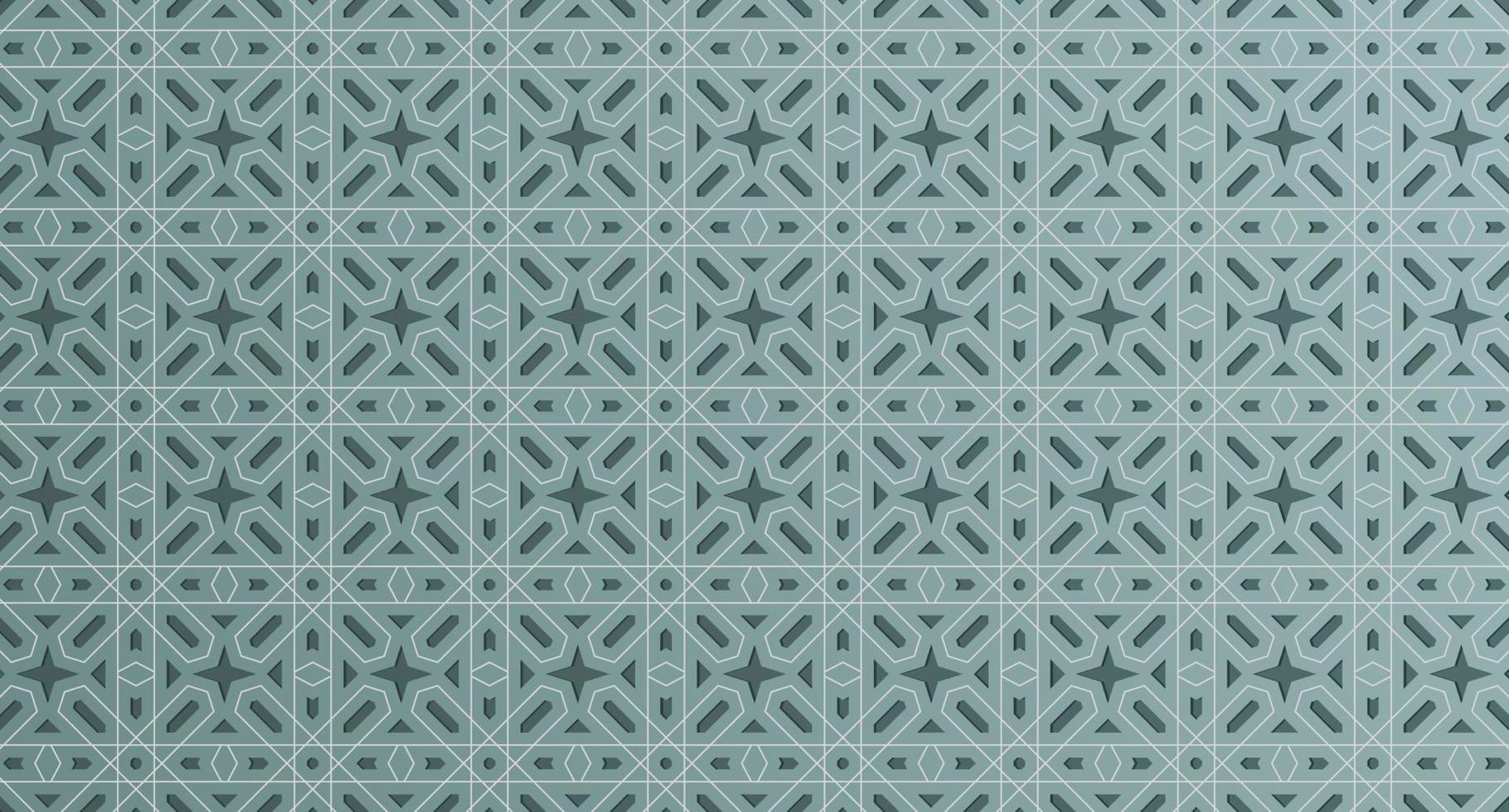 Arabic pattern background. Islamic ornament vector. Geometric 3d shape. Texture arabian traditional motif vector