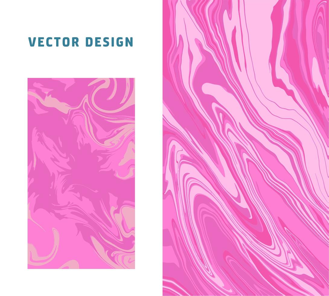 conjunto de fondos vectoriales abstractos de mármol ebru. telón de fondo magenta y rosa. elegante textura ebru. banner vibrante de color pastel para su diseño. utilizado como postales, invitaciones y tarjetas de visita. vector