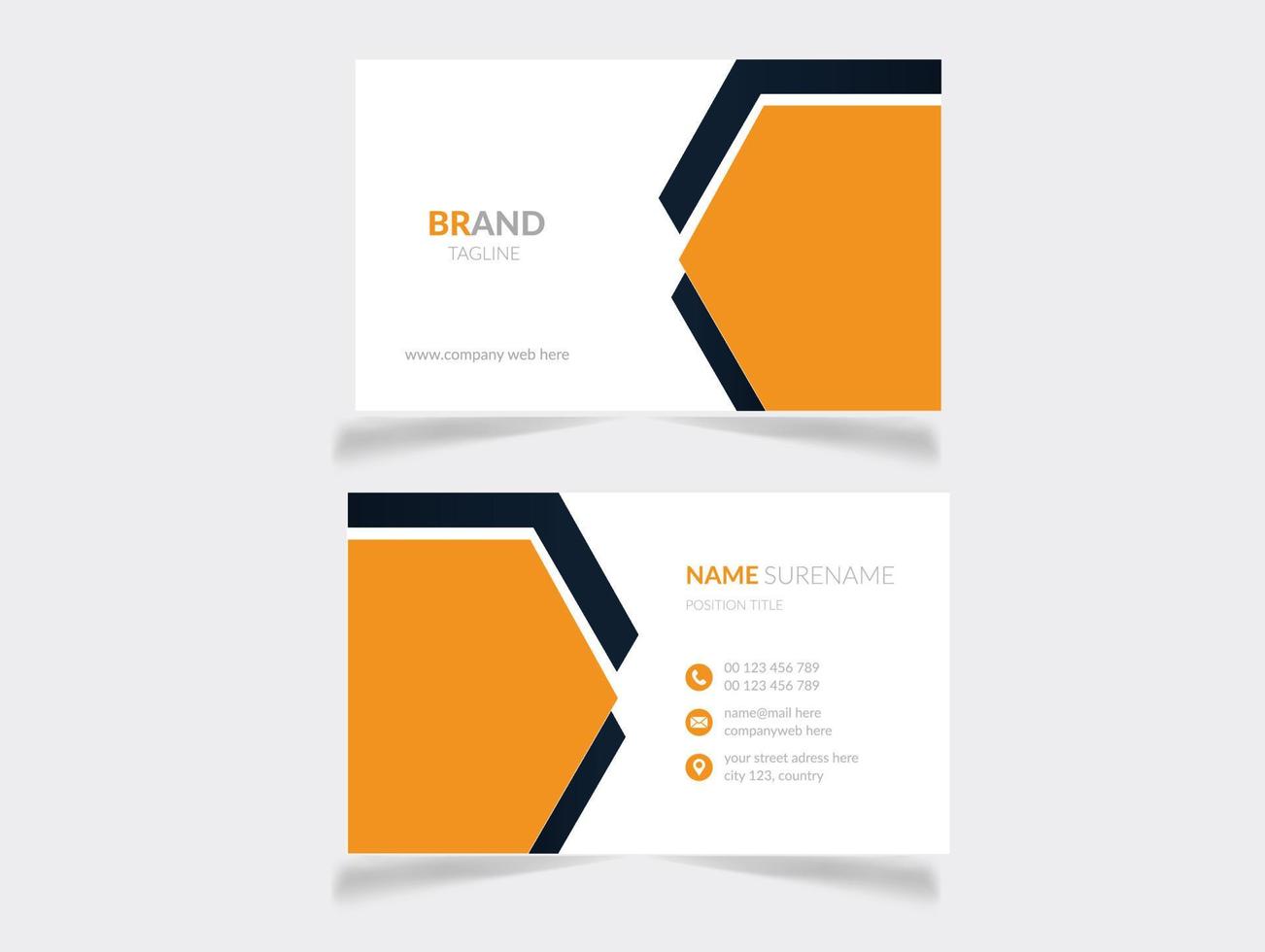 Modern business card design template vector