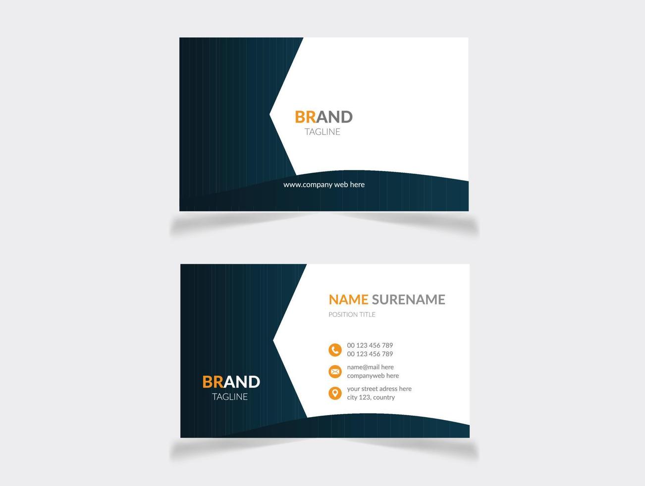 Set of modern business card design vector