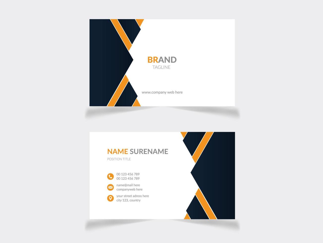 Creative and Clean Corporate Business Card Template vector